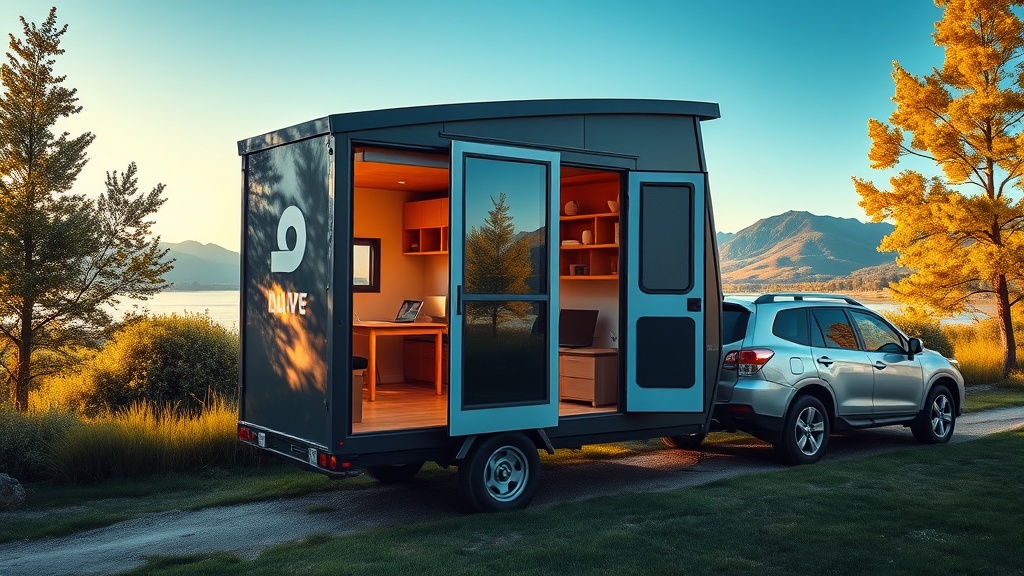 MiniLive Tiny House Çekici Profesyonel Araç: Taşınabilir Mobil Ofis Çözümleri