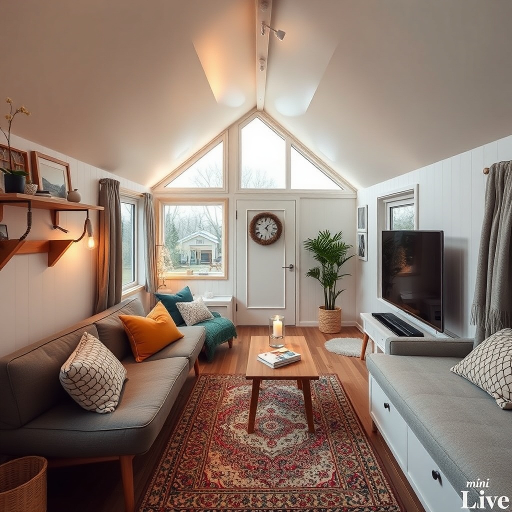 Küçük bir MiniLive tiny house mutfağında